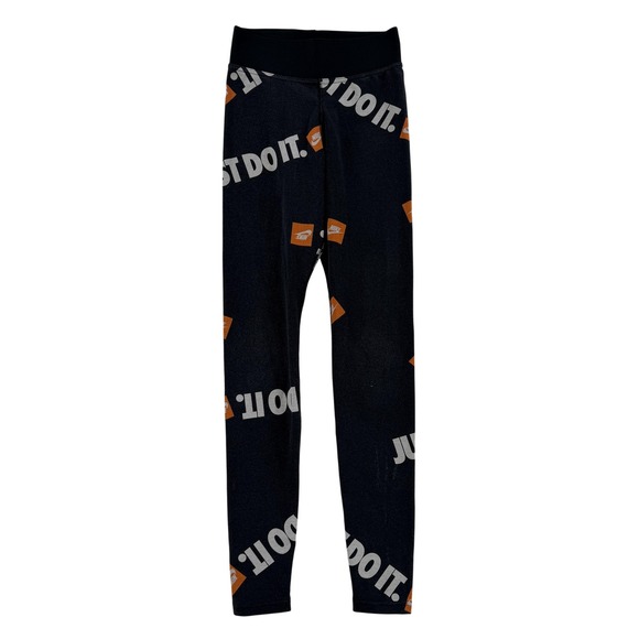Nike Pants - Nike Leggings Womens XS Black Just Do It All Over Print Athletic Pants Yoga Run